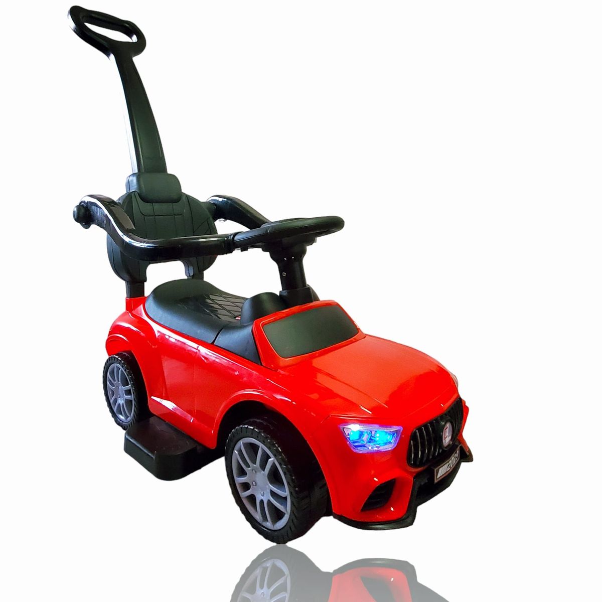 GENERICO - Carro Montable 3en1 Mercedes Ruedas 360° Luces LED y Musica