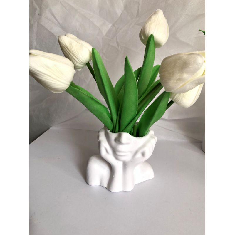 DECORACIONES ALE Y GABI - JARRÓN  LOE CON TULIPANES