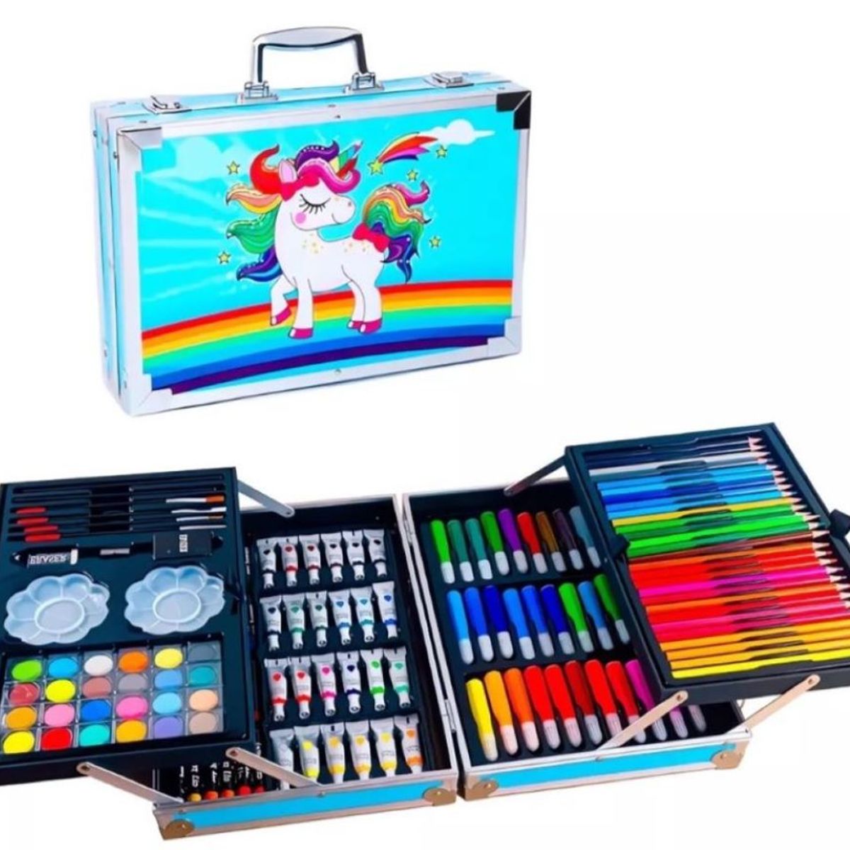 ZHOPI CO - Set De Arte Profesional De 145 Piezas Tipo Maleta Para Niños