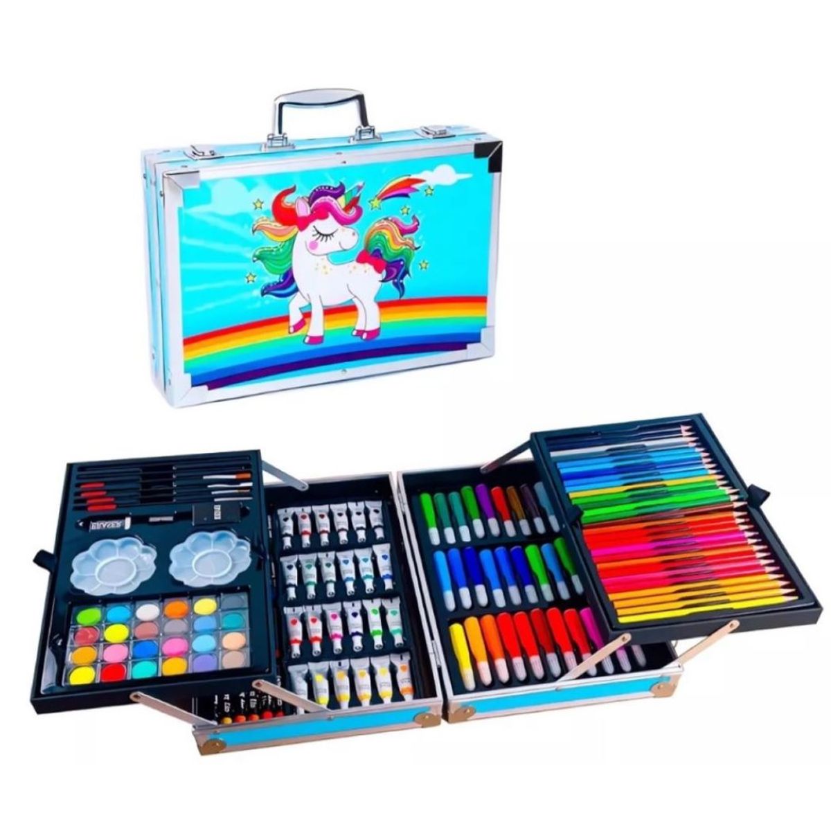 ZHOPI CO - Set De Arte Profesional De 145 Piezas Tipo Maleta Para Niños