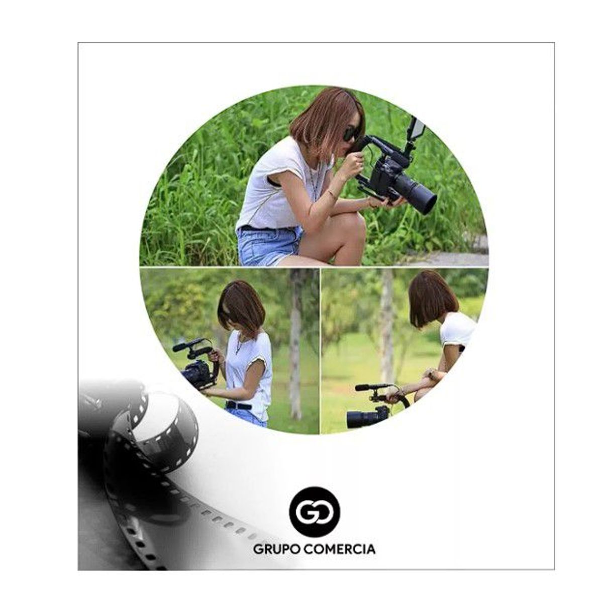 100 PIPERS - Estabilizador De Cámara De Video Portátil Micrófono Luz