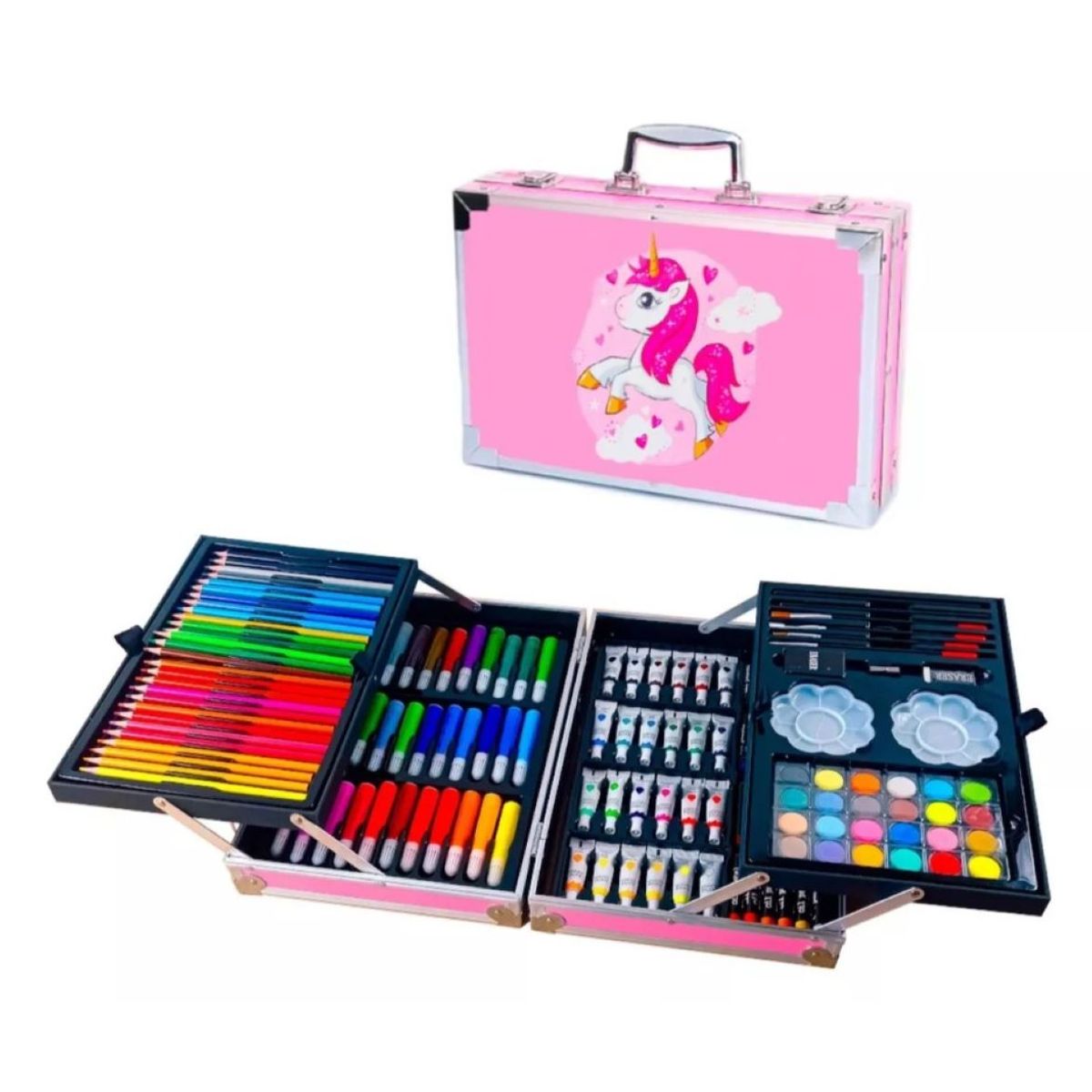 ZHOPI CO - Set De Arte Profesional De 145 Piezas Tipo Maleta Para Niñas