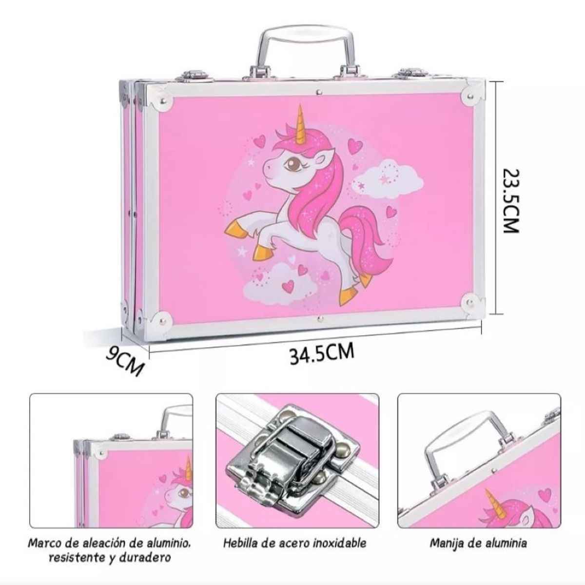 ZHOPI CO - Set De Arte Profesional De 145 Piezas Tipo Maleta Para Niñas