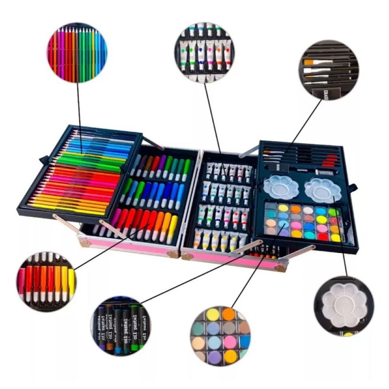 Set De Arte Profesional De 145 Piezas Tipo Maleta Para Niñas ZHOPI CO |  falabella.com