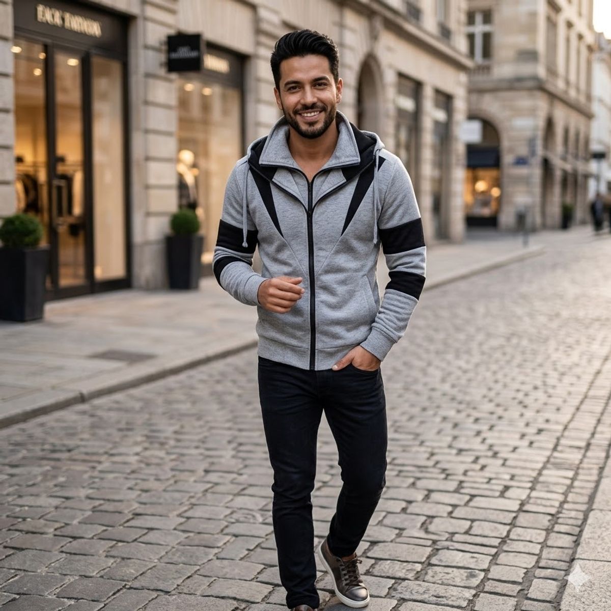 THE CLOTHING COMPANY - Chaqueta Hombre Algodon Perchado GNRC Buso Colmillos
