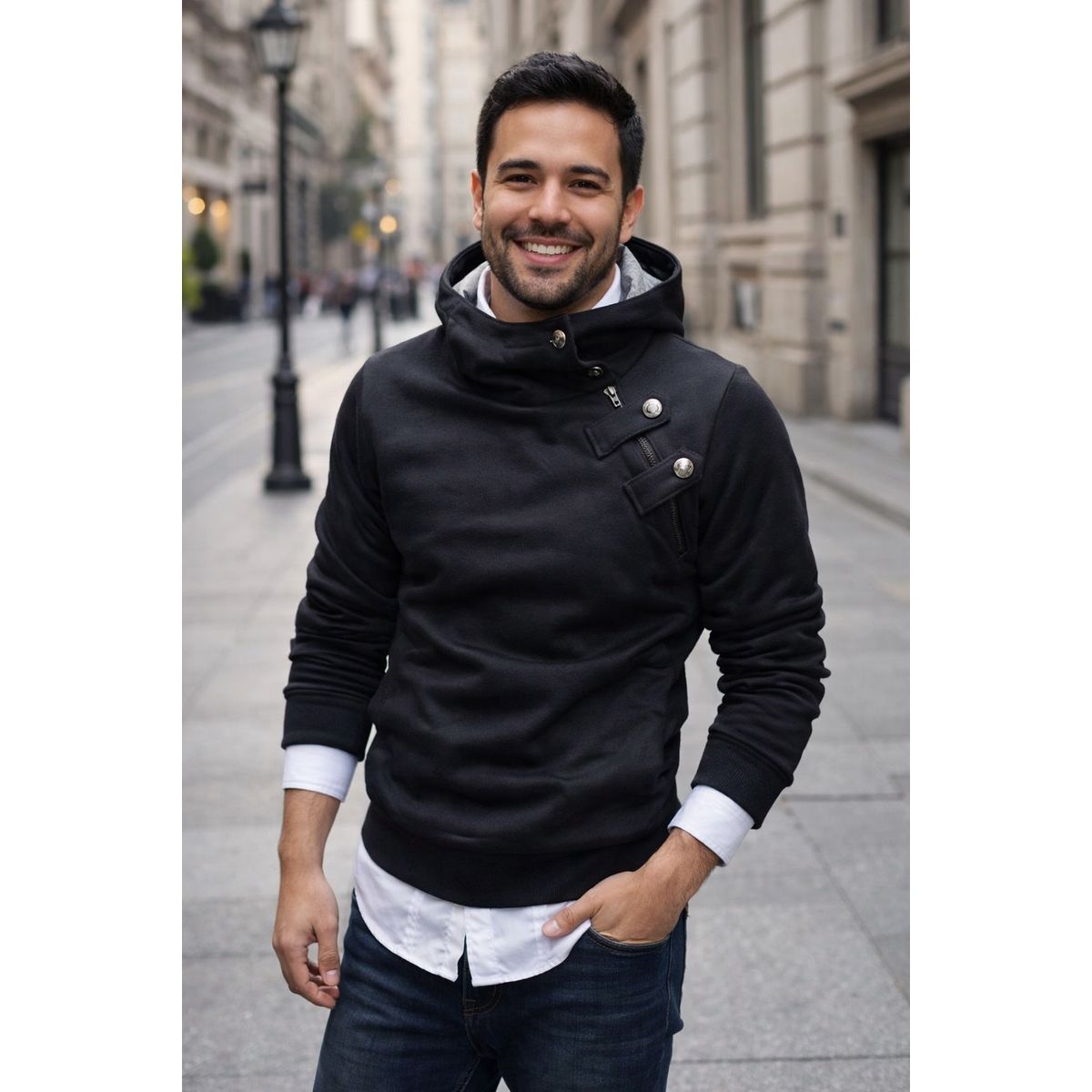 THE CLOTHING COMPANY - Chaqueta Hombre Algodon Buso Buzo Cuello Alto