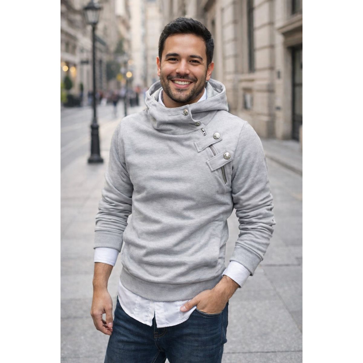 THE CLOTHING COMPANY - Chaqueta Hombre Algodon Buso Buzo Cuello Alto