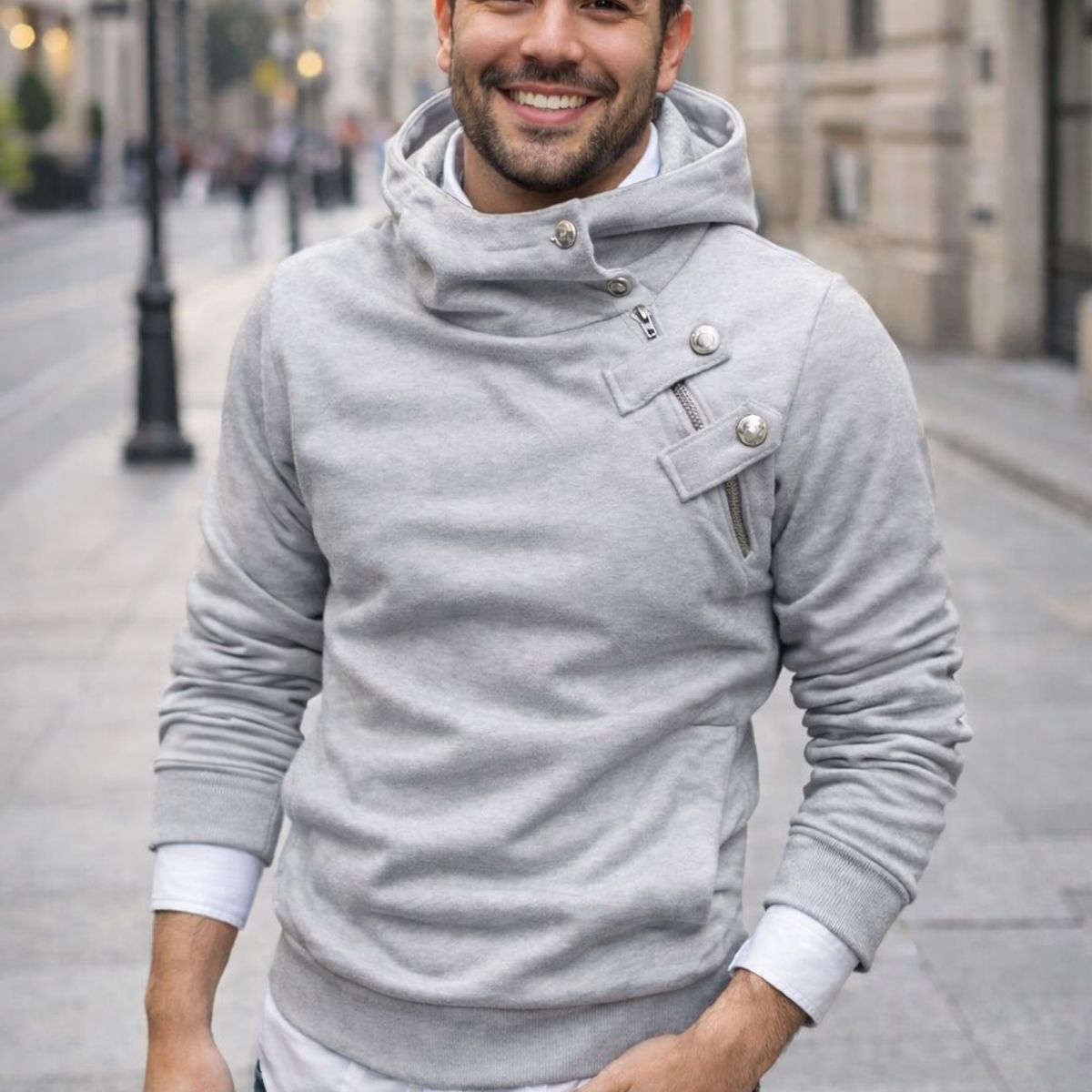 THE CLOTHING COMPANY - Chaqueta Hombre Algodon Buso Buzo Cuello Alto