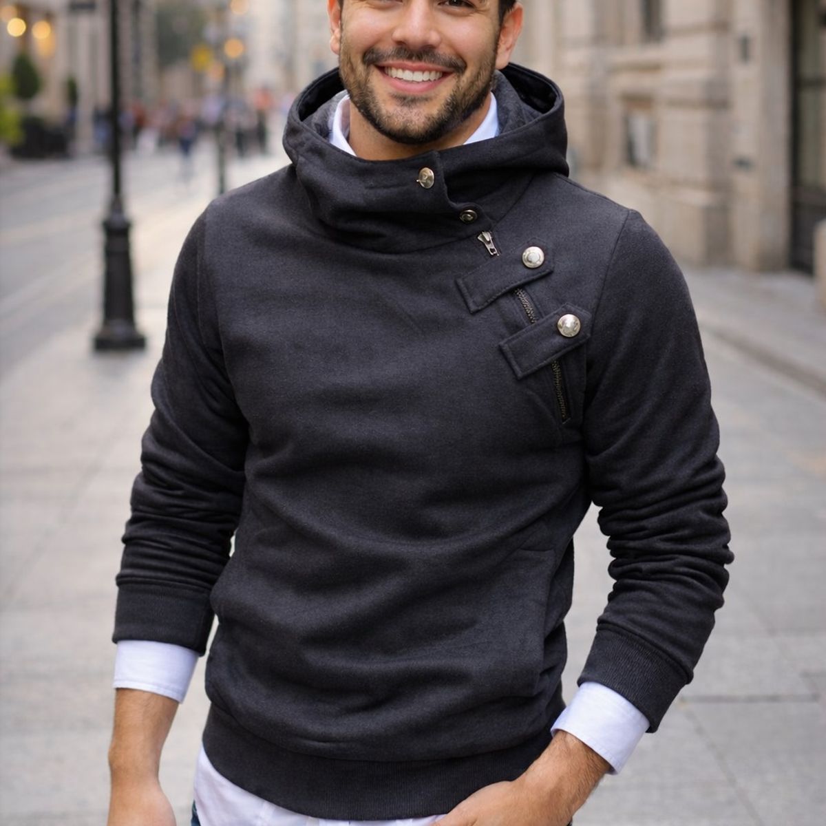 THE CLOTHING COMPANY - Chaqueta Hombre Algodon Buso Buzo Cuello Alto
