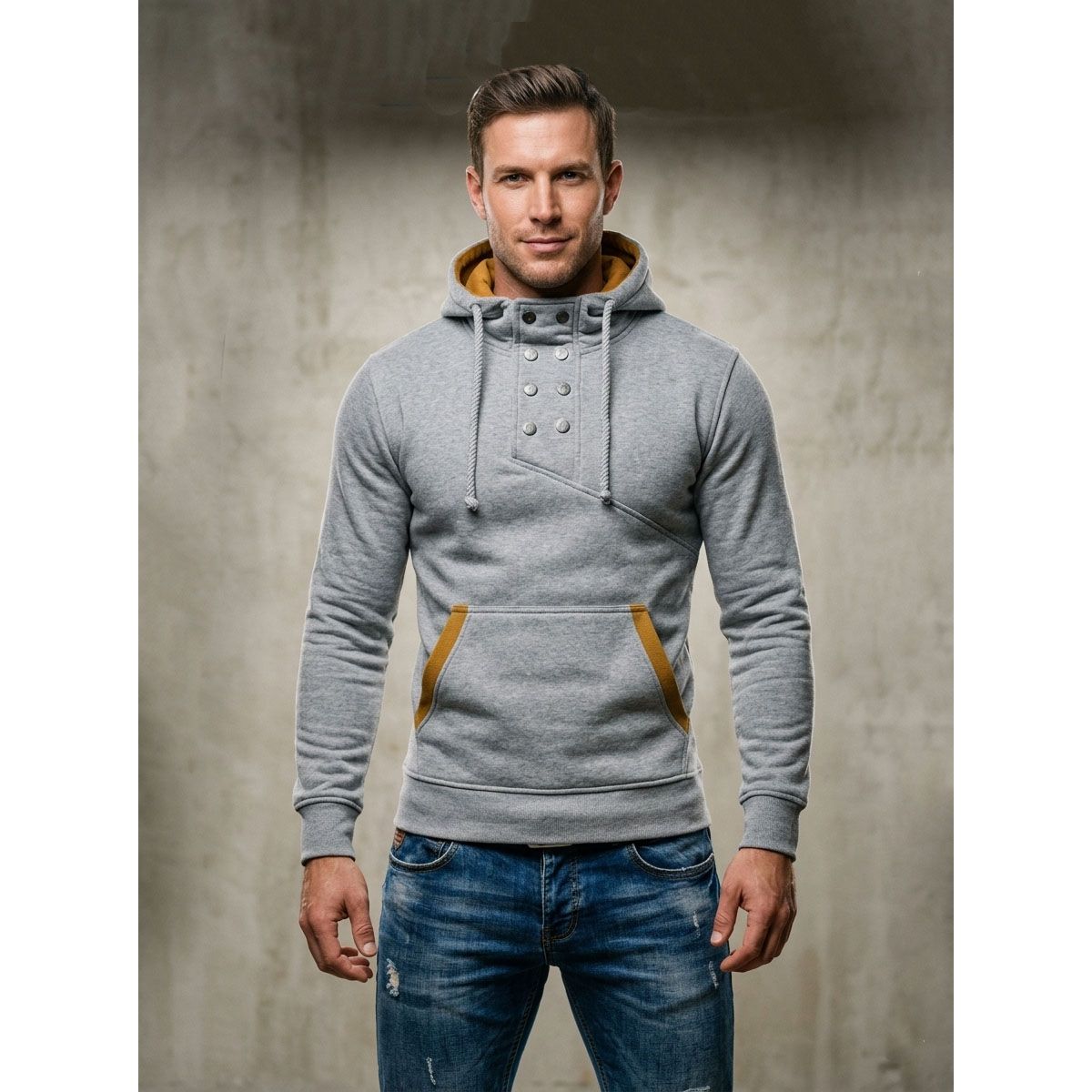 THE CLOTHING COMPANY - Chaqueta Hombre Algodon GNRC Buso Buzo 8 Botones.