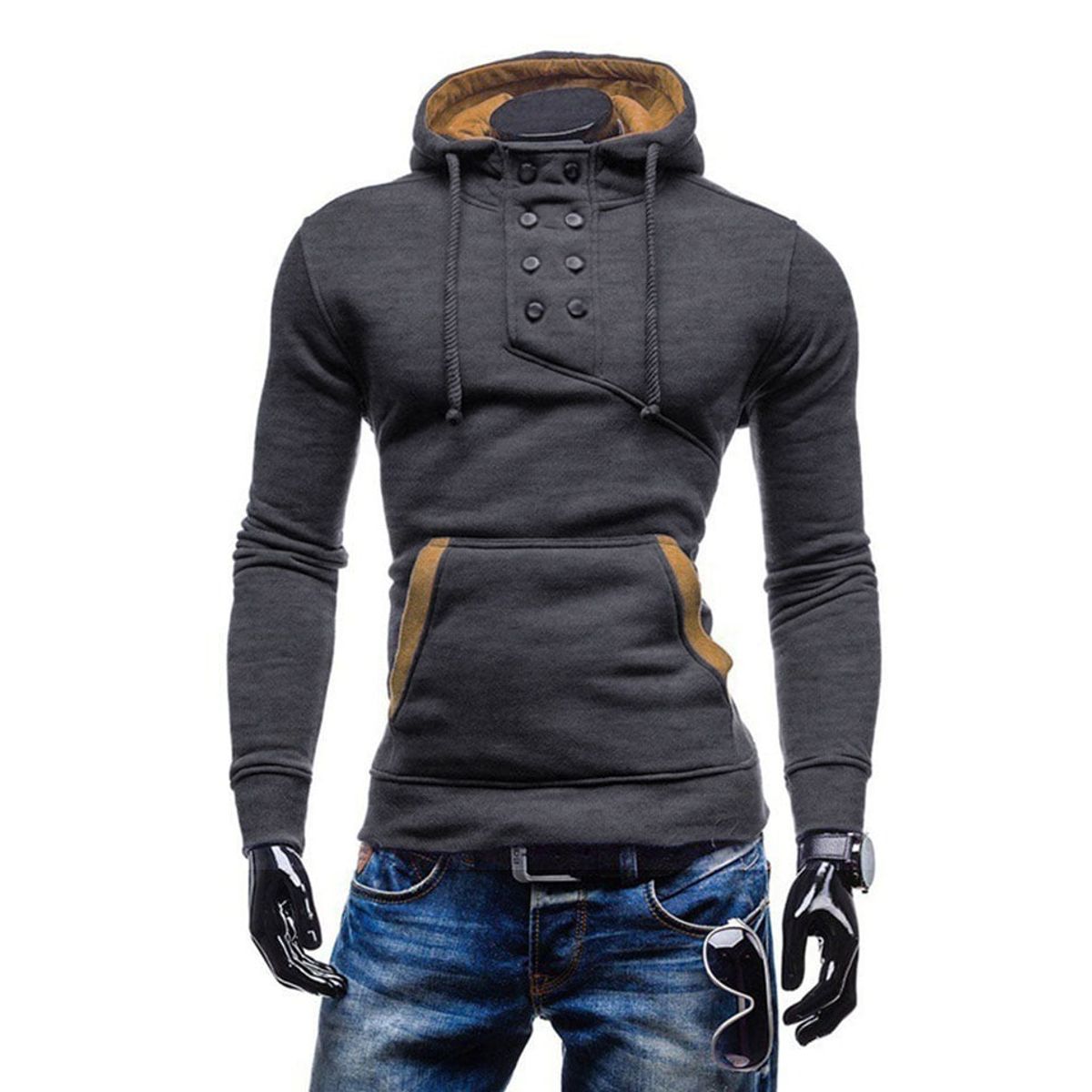 THE CLOTHING COMPANY - Chaqueta Hombre Algodon GNRC Buso Buzo 8 Botones.