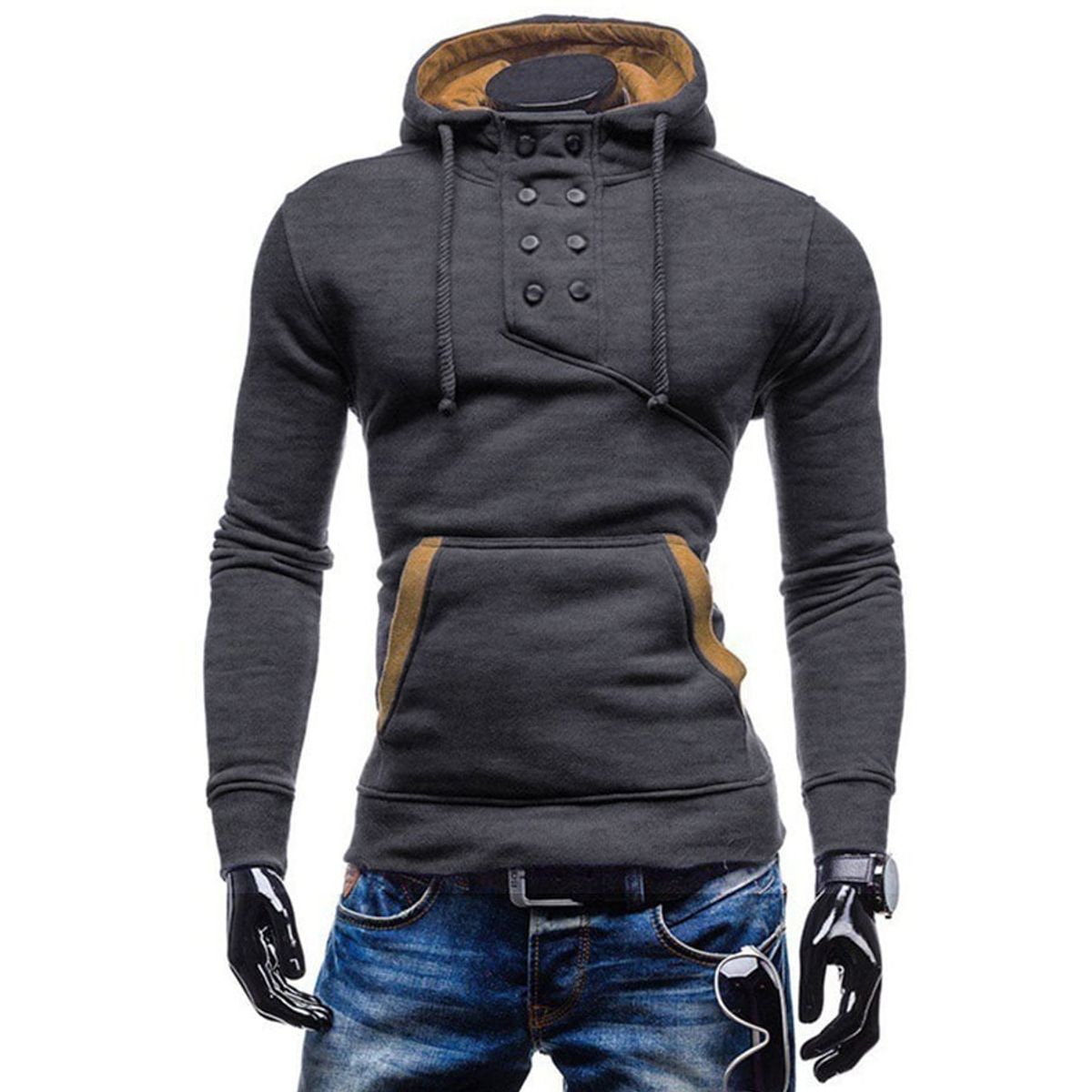 THE CLOTHING COMPANY - Chaqueta Hombre Algodon GNRC Buso Buzo 8 Botones.