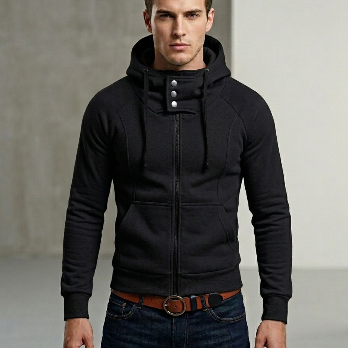 THE CLOTHING COMPANY - Chaqueta Hombre Algodon GNRC Buso Buzo 3 Botones.