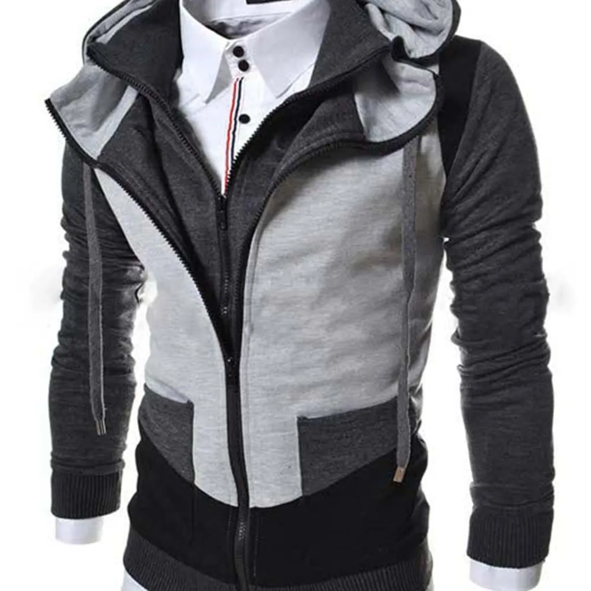 THE CLOTHING COMPANY - Chaqueta Hombre Algodon Perchado Buso Doble Cremallera