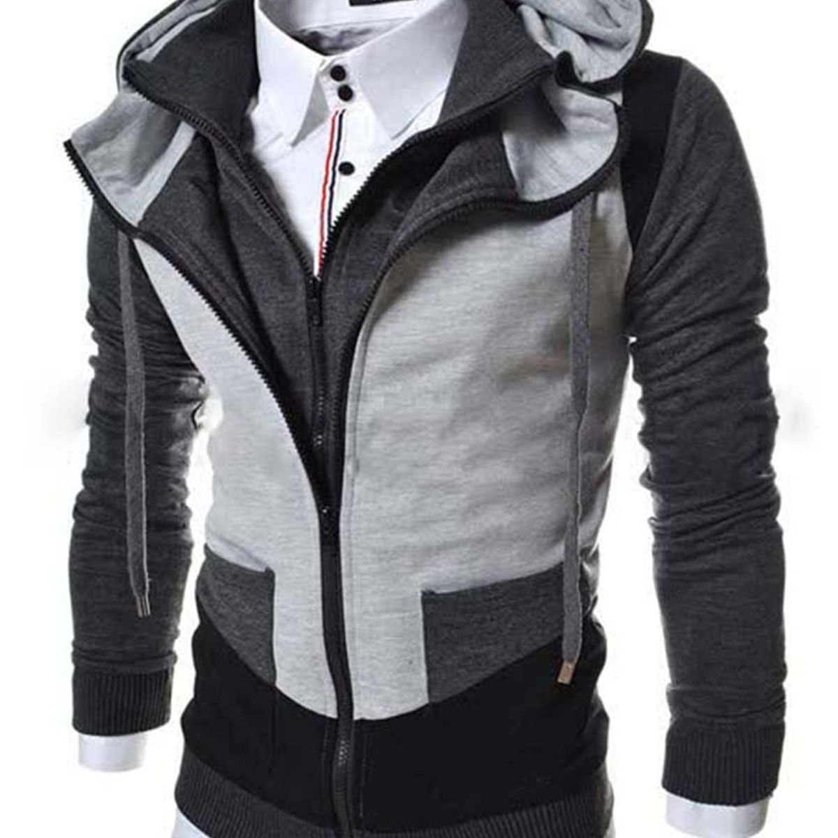 THE CLOTHING COMPANY - Chaqueta Hombre Algodon Perchado Buso Doble Cremallera