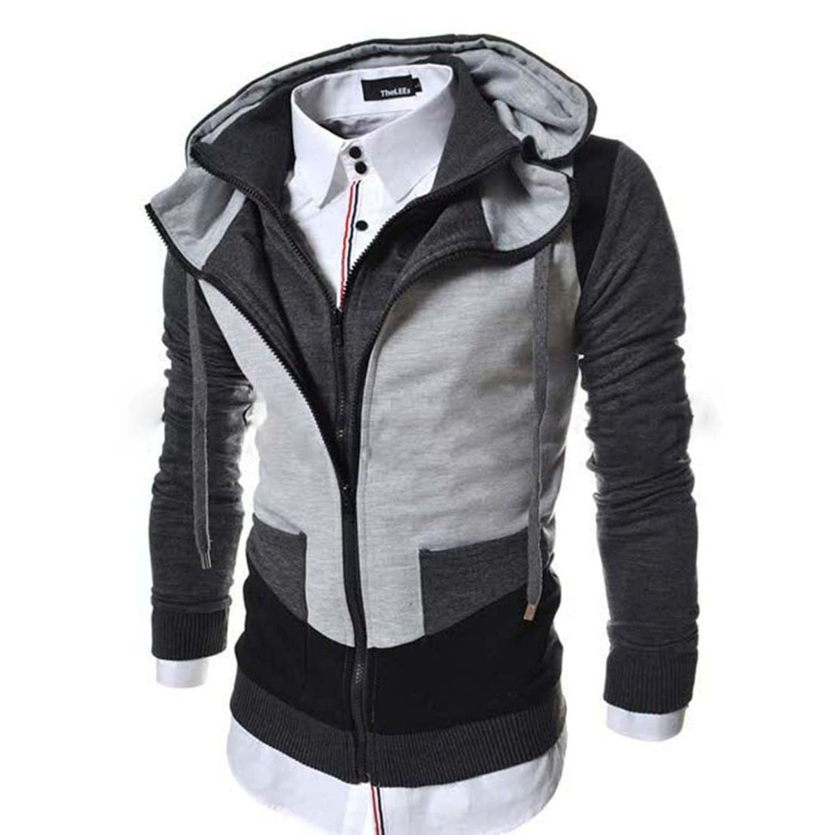 THE CLOTHING COMPANY - Chaqueta Hombre Algodon Perchado Buso Doble Cremallera