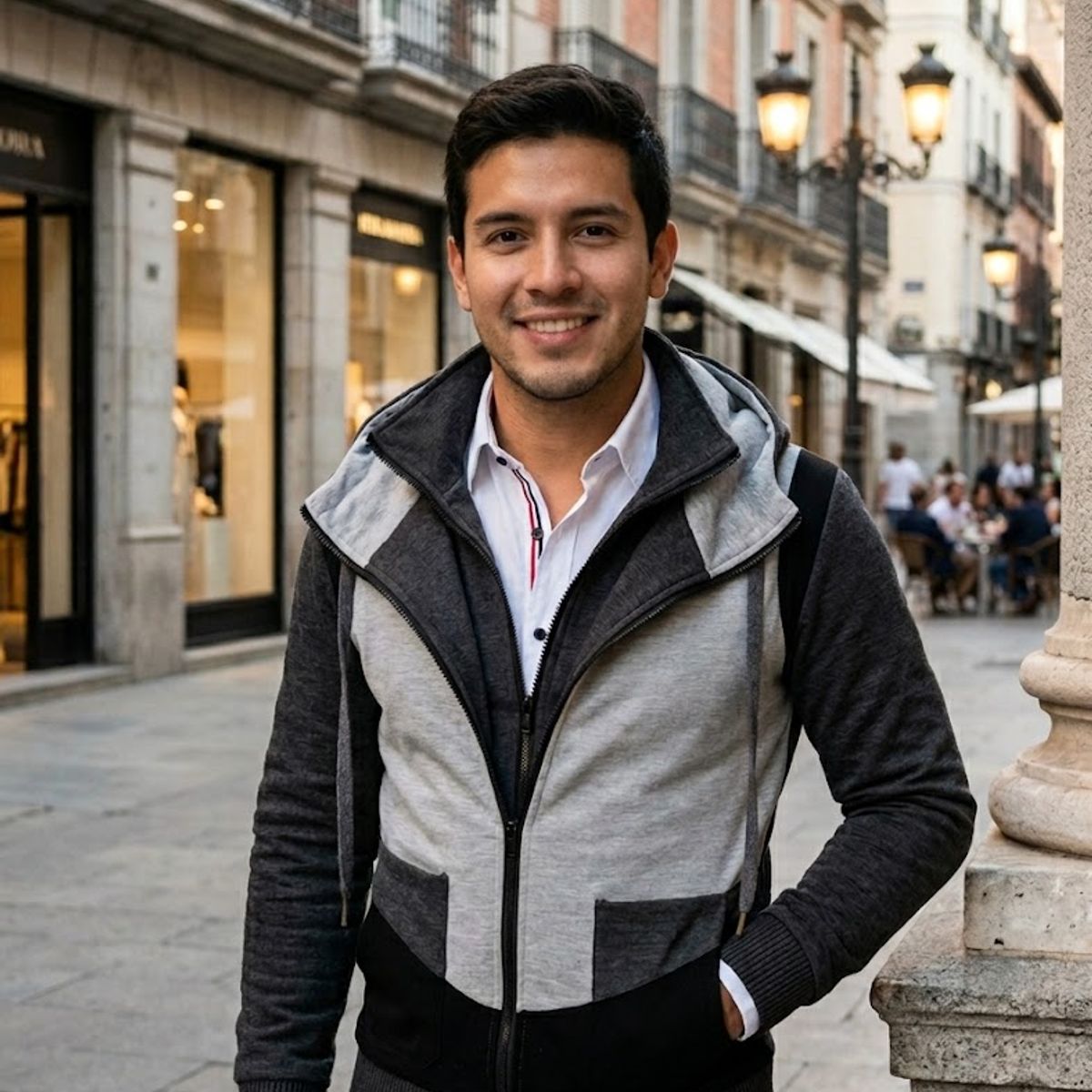 THE CLOTHING COMPANY - Chaqueta Hombre Algodon Perchado Buso Doble Cremallera