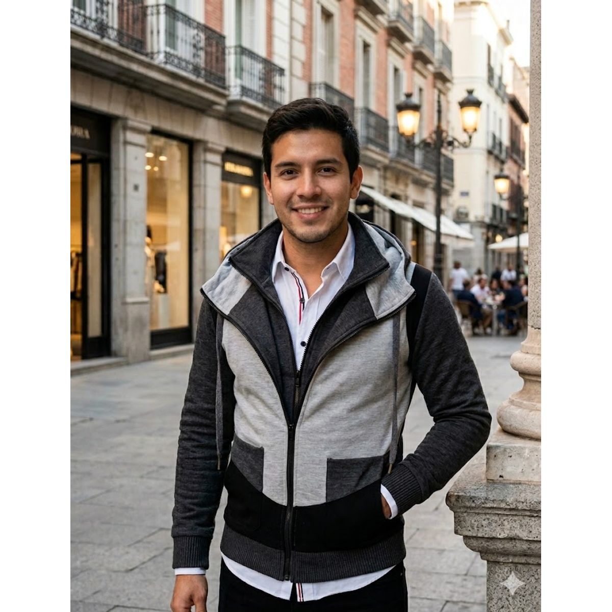 THE CLOTHING COMPANY - Chaqueta Hombre Algodon Perchado Buso Doble Cremallera