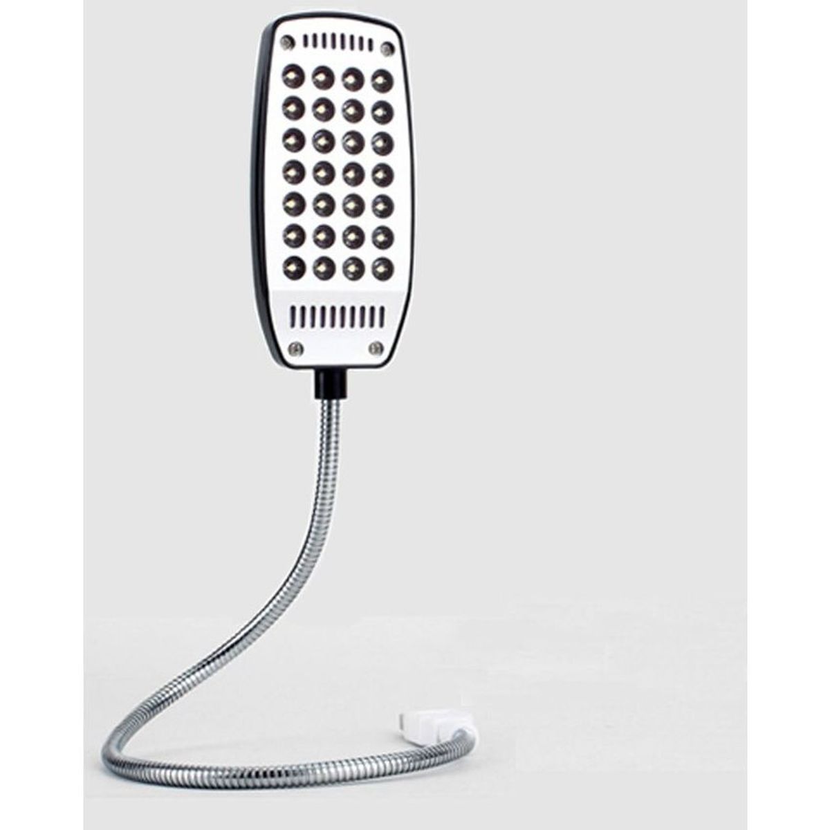 GENERICO - Lampara 28 led luz blanca flexible usb portatil pc color negro