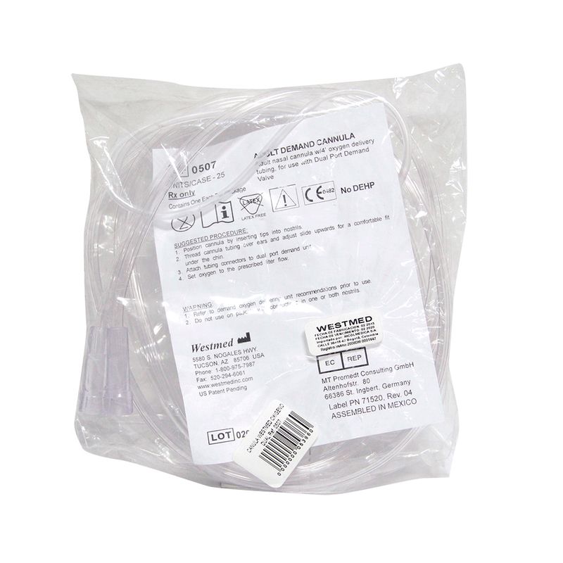 GENERICO - Canula Westmed Nasal Dual Oxigeno Ref 507 X 2 Metros