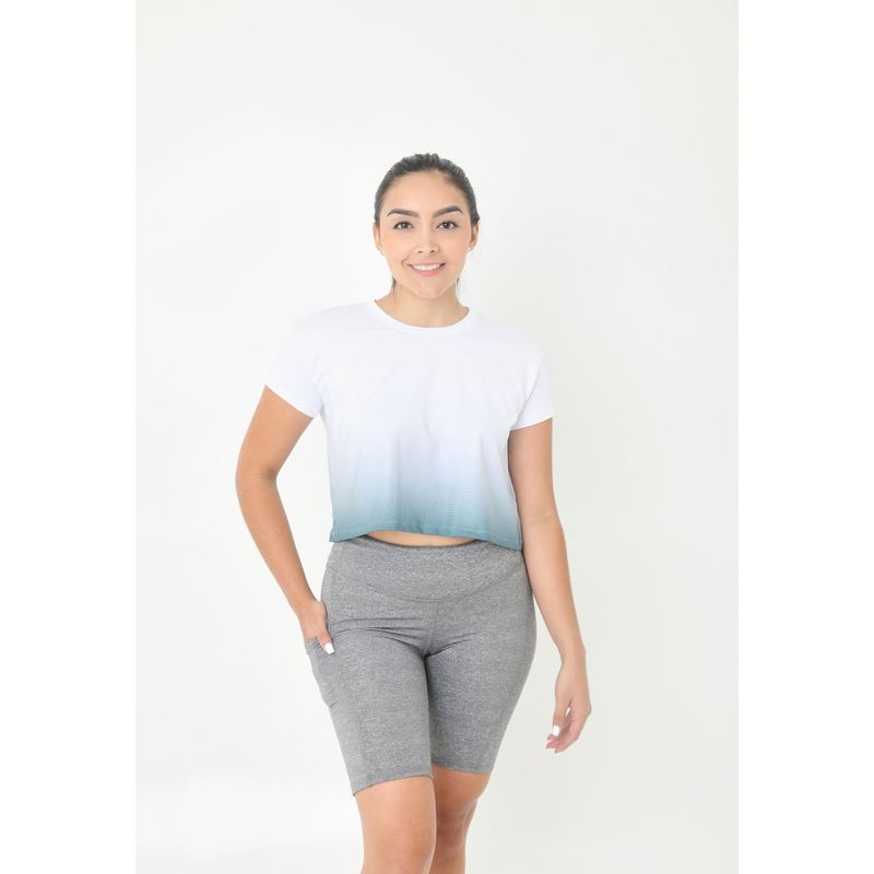 BELIFE - Camiseta Deportiva Blanca Sublimada Para Mujer Belife_..