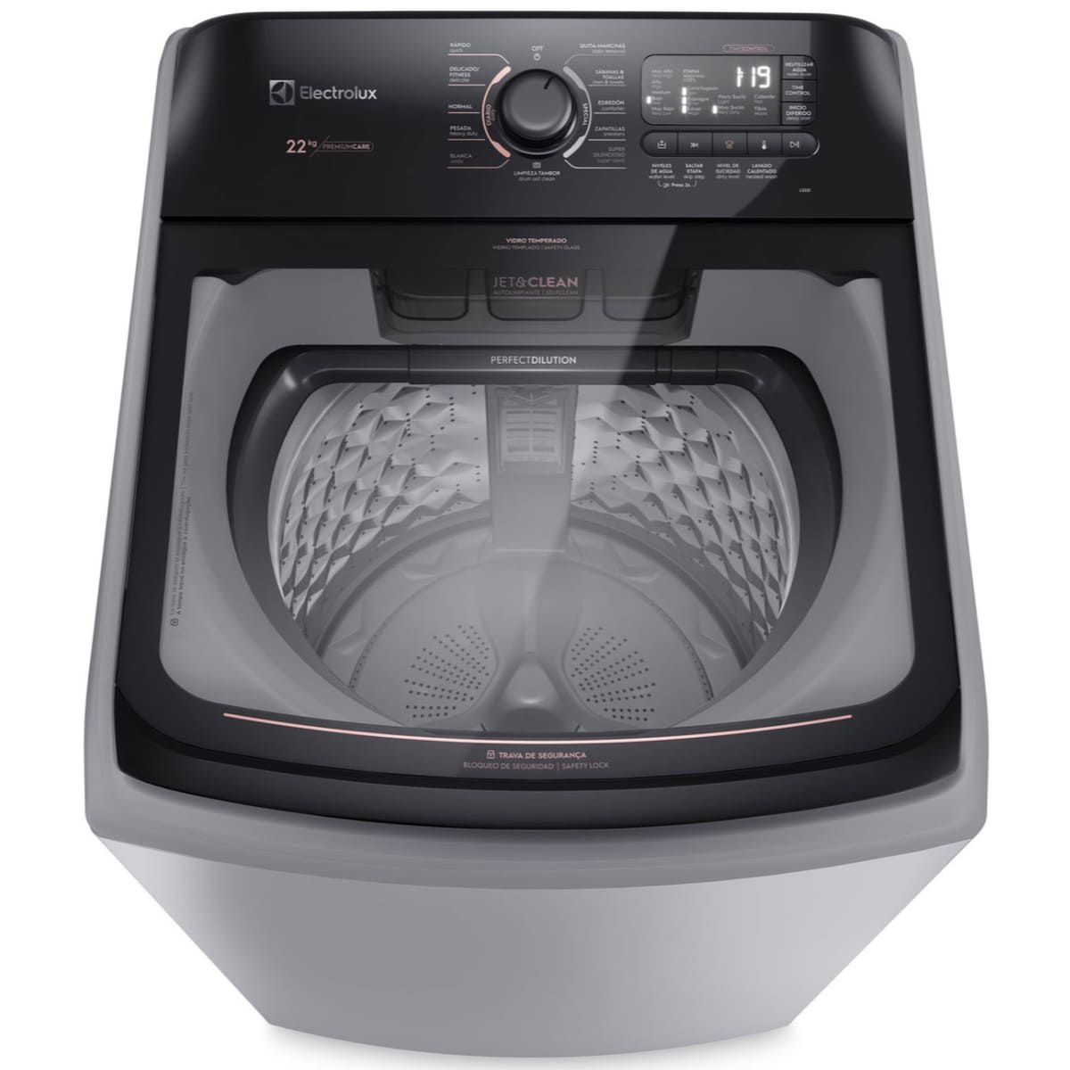 ELECTROLUX - Lavadora Electrolux 22kg Carga Superior Premium Care Impeller Silver  5722CICA188 LS22I