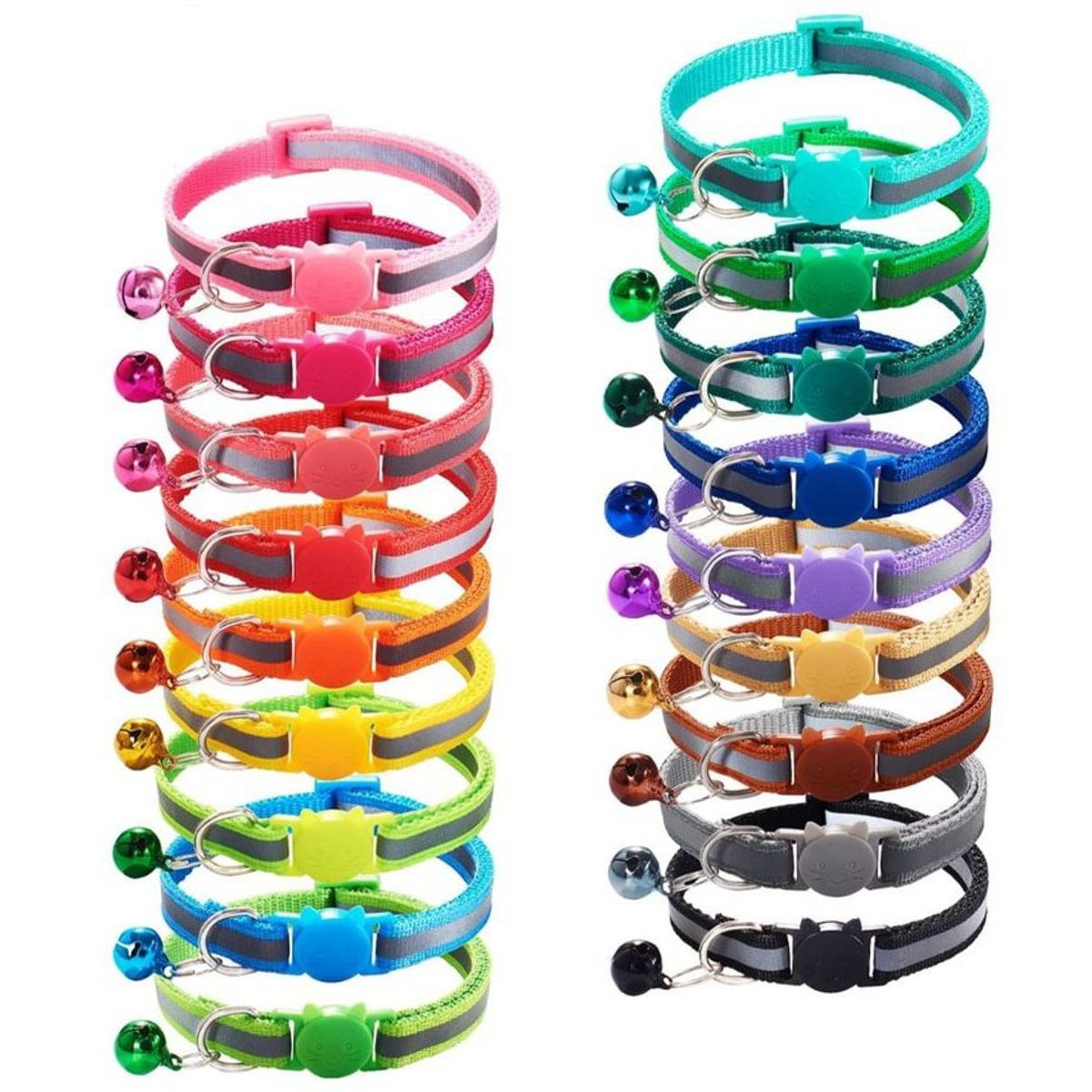 GENERICO - Collar refletivo para perros pequeños o gatos cascabel