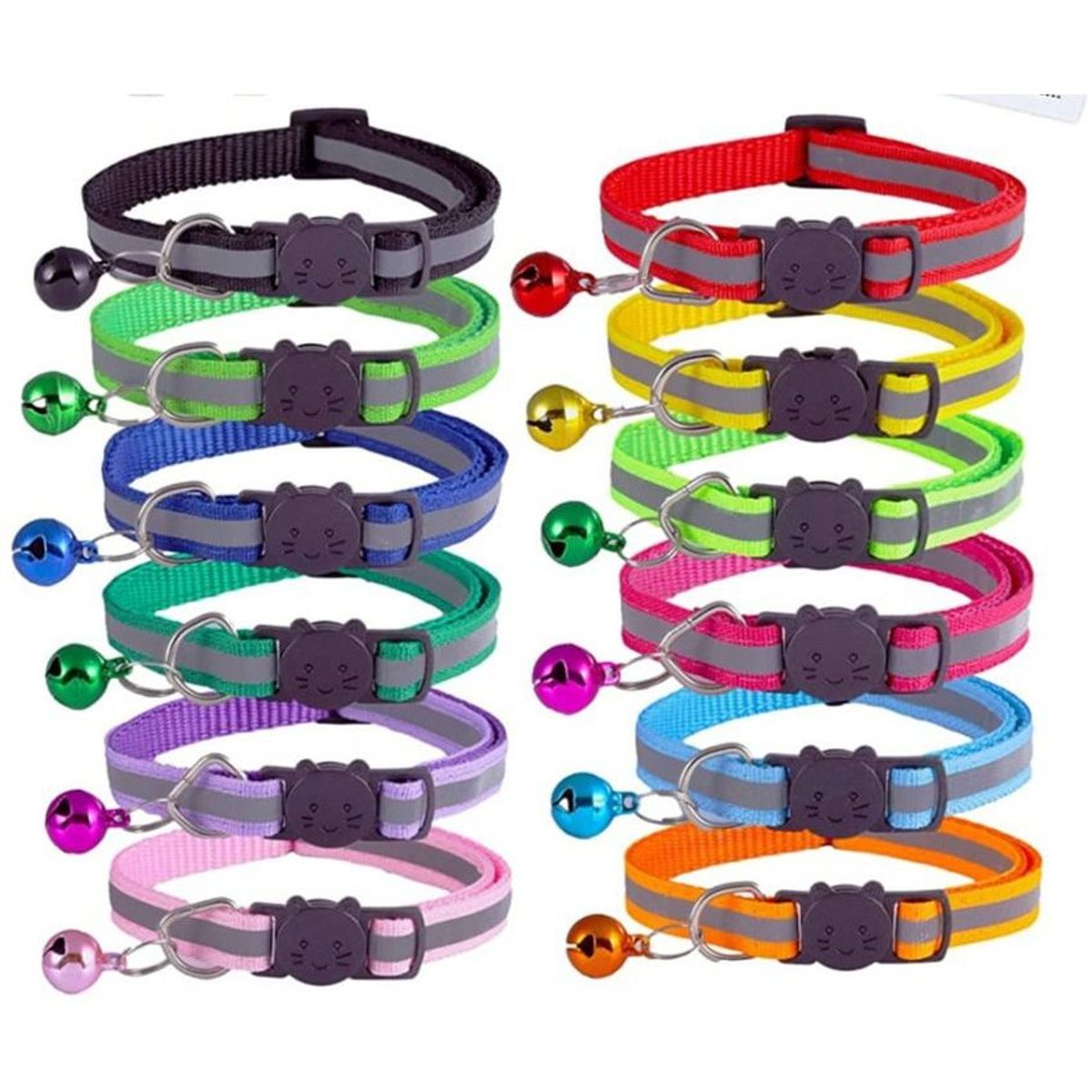 GENERICO - Collar refletivo para perros pequeños o gatos cascabel