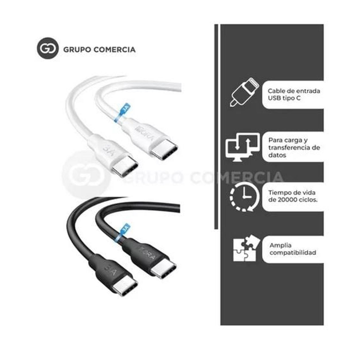 SHENGKE - Cable Tipo C A Tipo C Carga Rapida Original 1 Metro