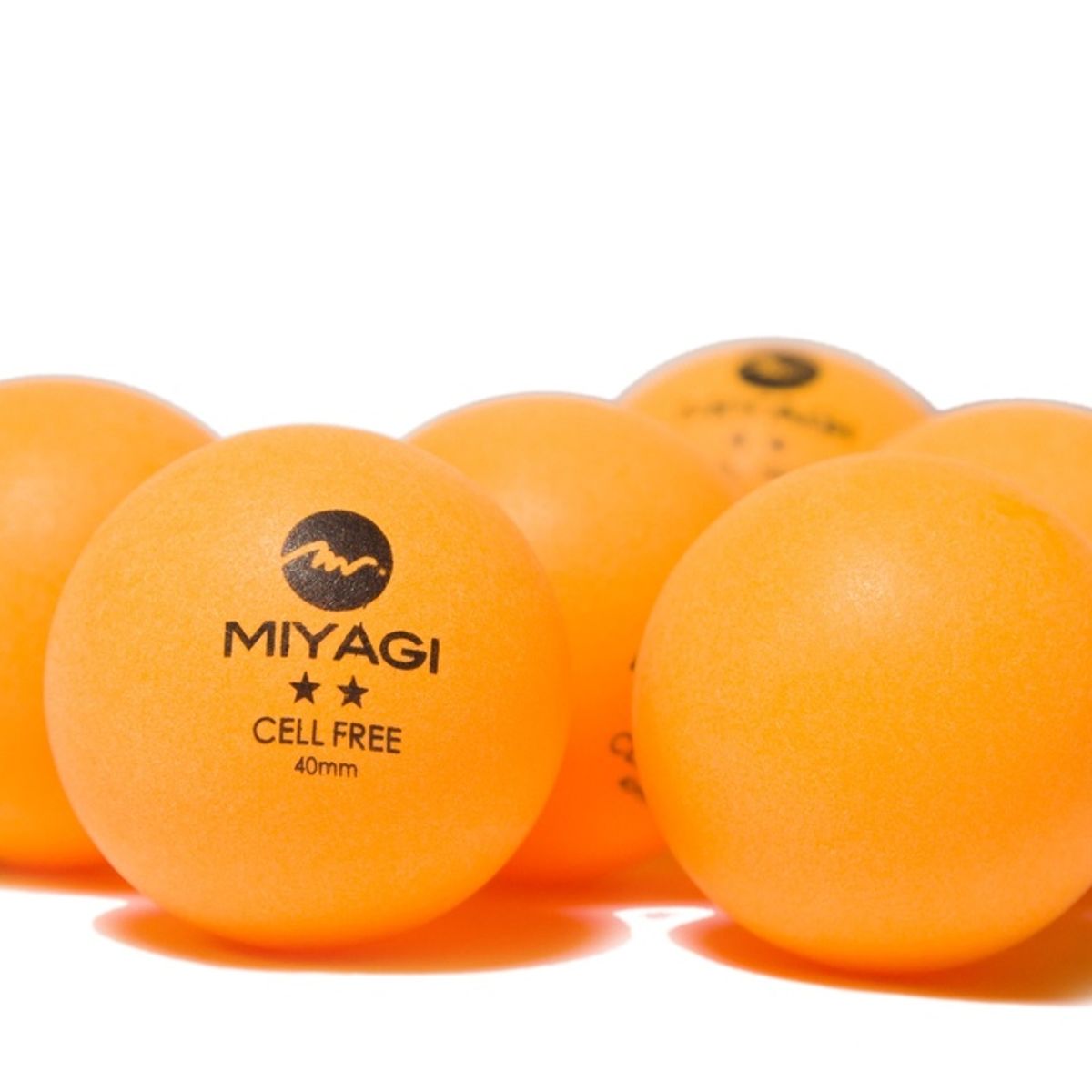 MIYAGI - Bolas para ping pong miyagi 2 estrellas x6 unidades naranja