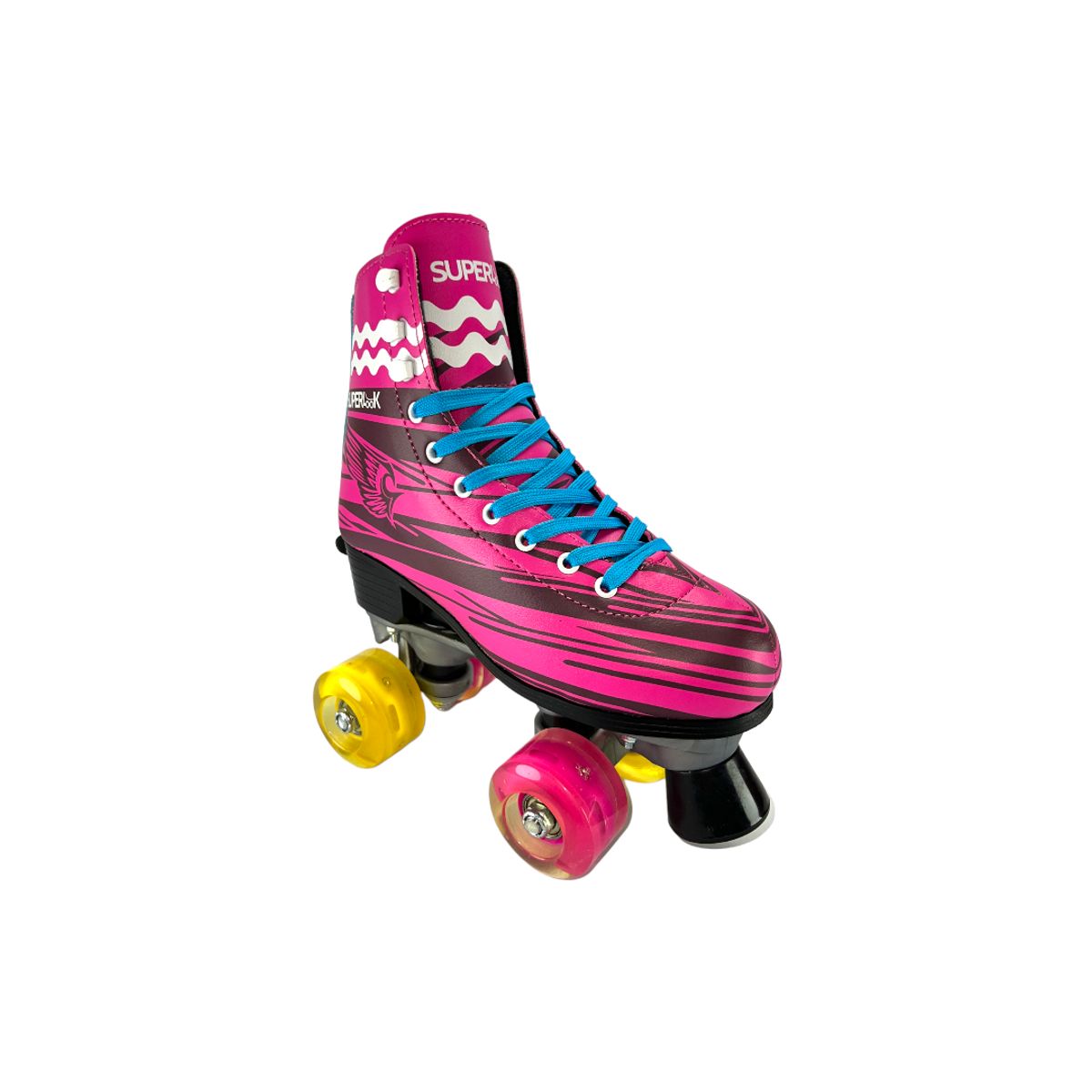 SUPER LOOK - Patines 4 Ruedas Artisticos Ajustables Ruedas Con Luces S 31 Ajustables a 34
