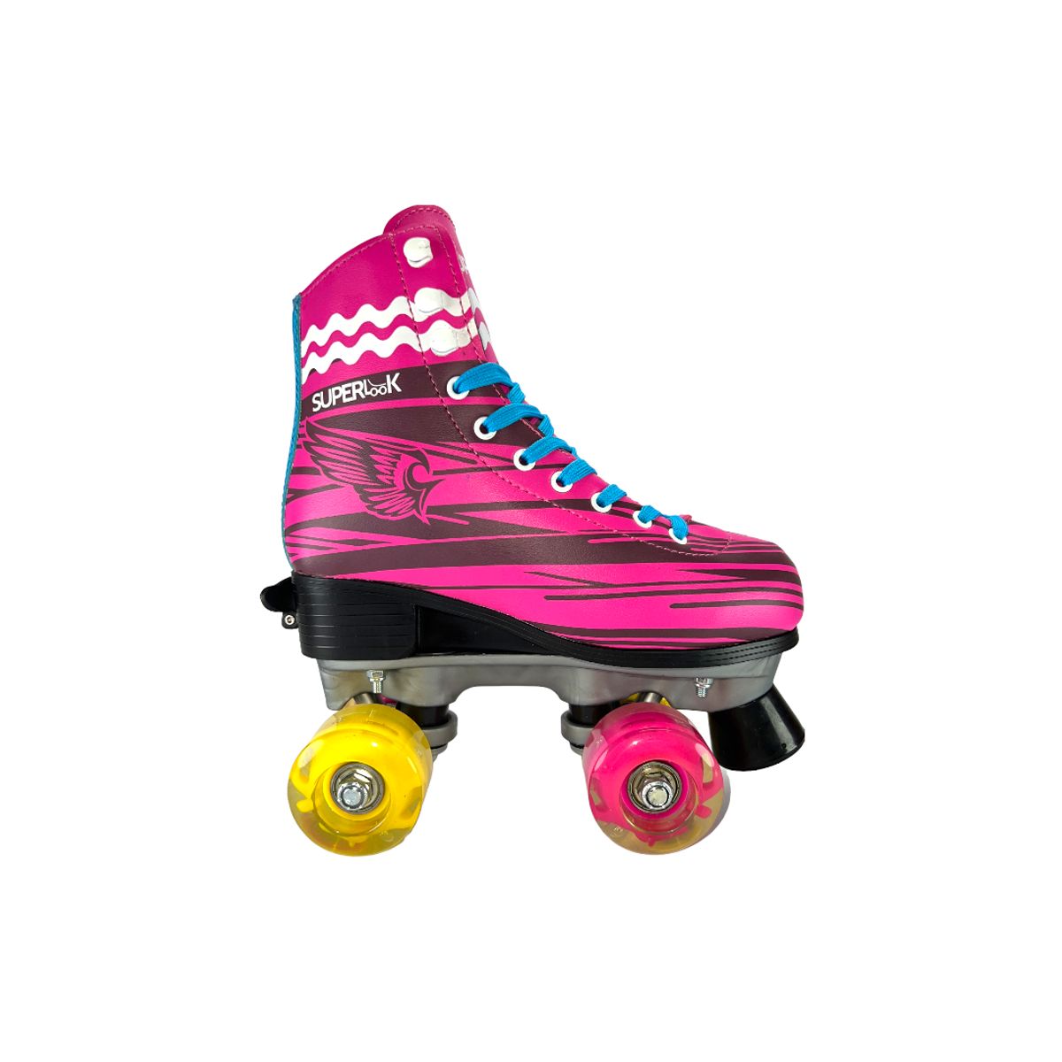 SUPER LOOK - Patines 4 Ruedas Artisticos Ajustables Ruedas Con Luces M 35 Ajustables a 38