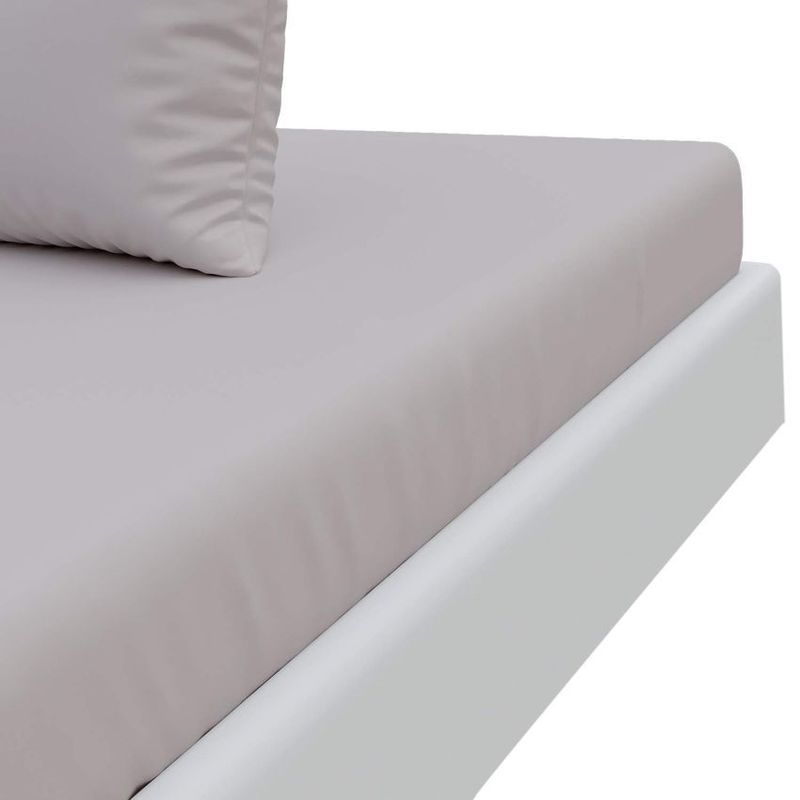 GENERICO - Sabana ajustable y 2 fundas cama king gris 35 cms