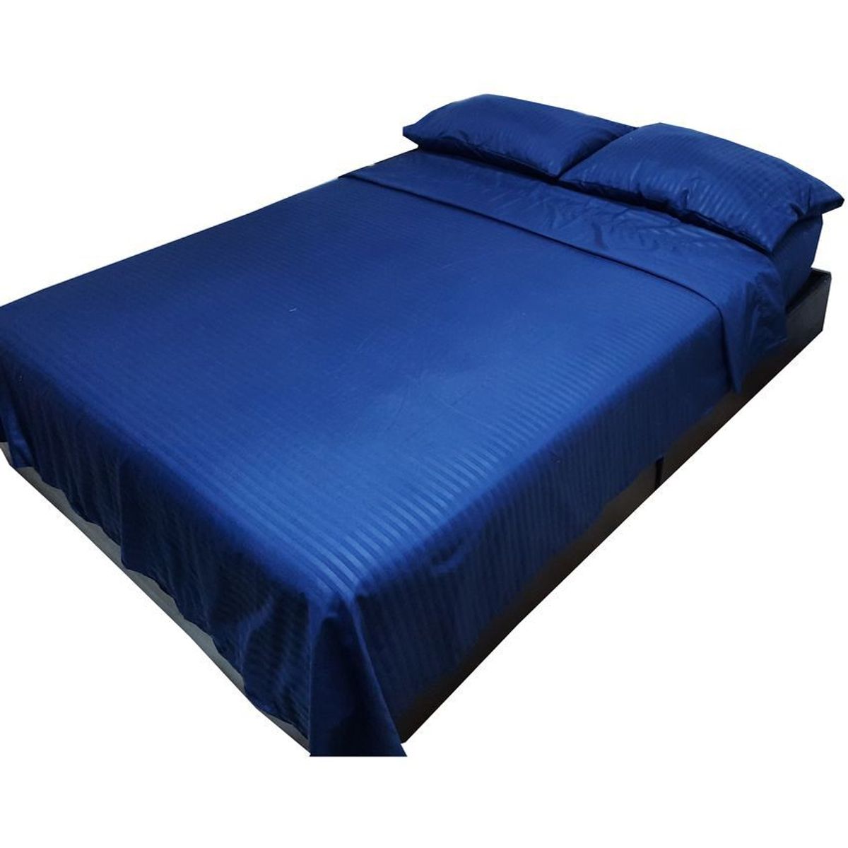 GENERICO - Juego de sabanas para cama semidoble azul oscuro 25 cms