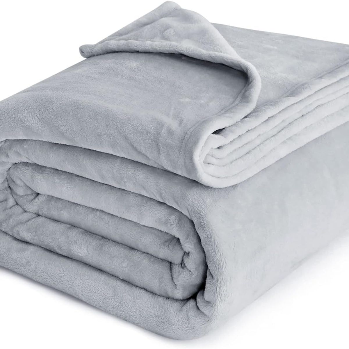 GENERICO - Cobija manta frazada piel ángel térmica unicolor Gris Claro