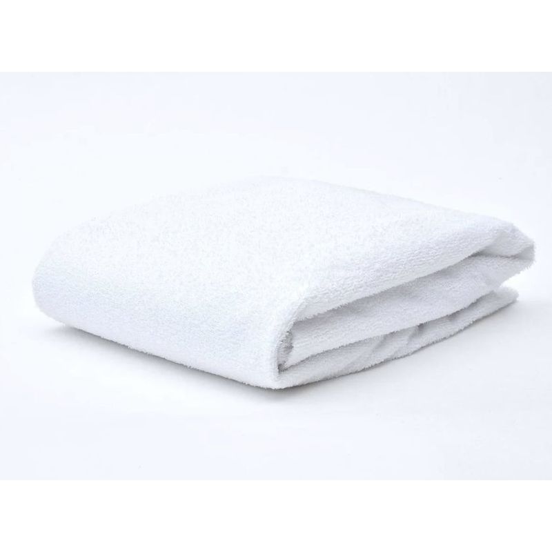 GENERICO - Protector de colchón Terry doble 100% impermeable blanco 30 cms