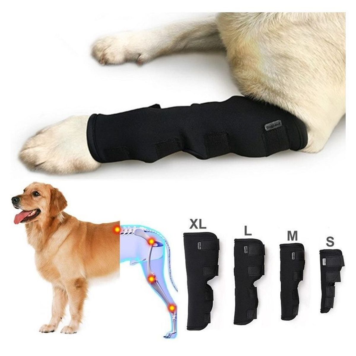 GENERICO - Ferula rodilla almohadillas perro apoyo para la pierna