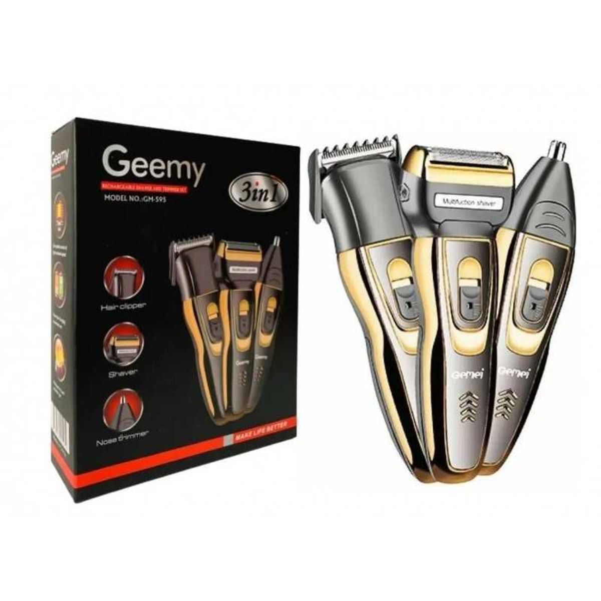 GENERICO - Maquina Afeitadora Y Cortadora De Pelo Geemy 595