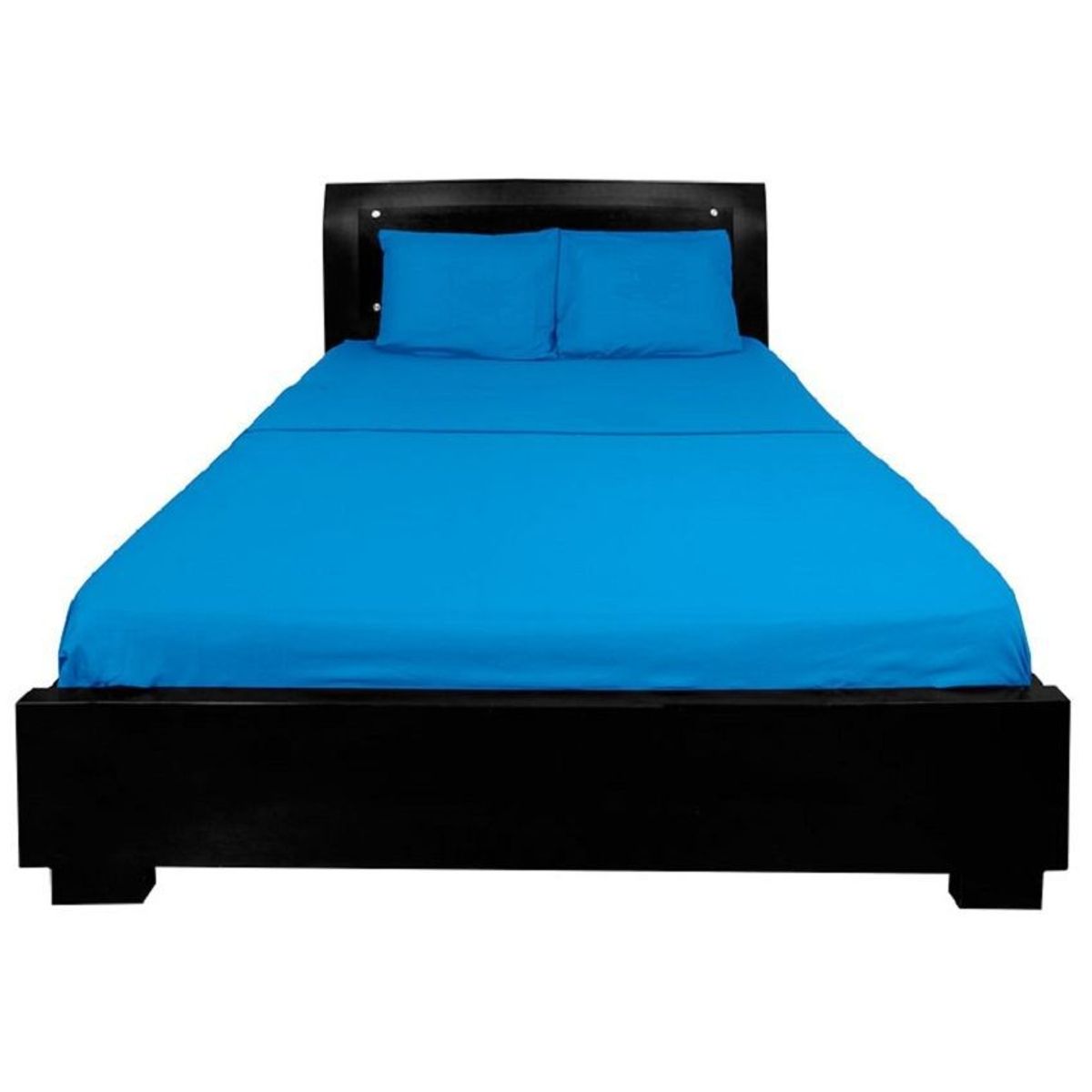 GENERICO - Sabana ajustable y 1 fundas cama sencillo azul rey 35 cms
