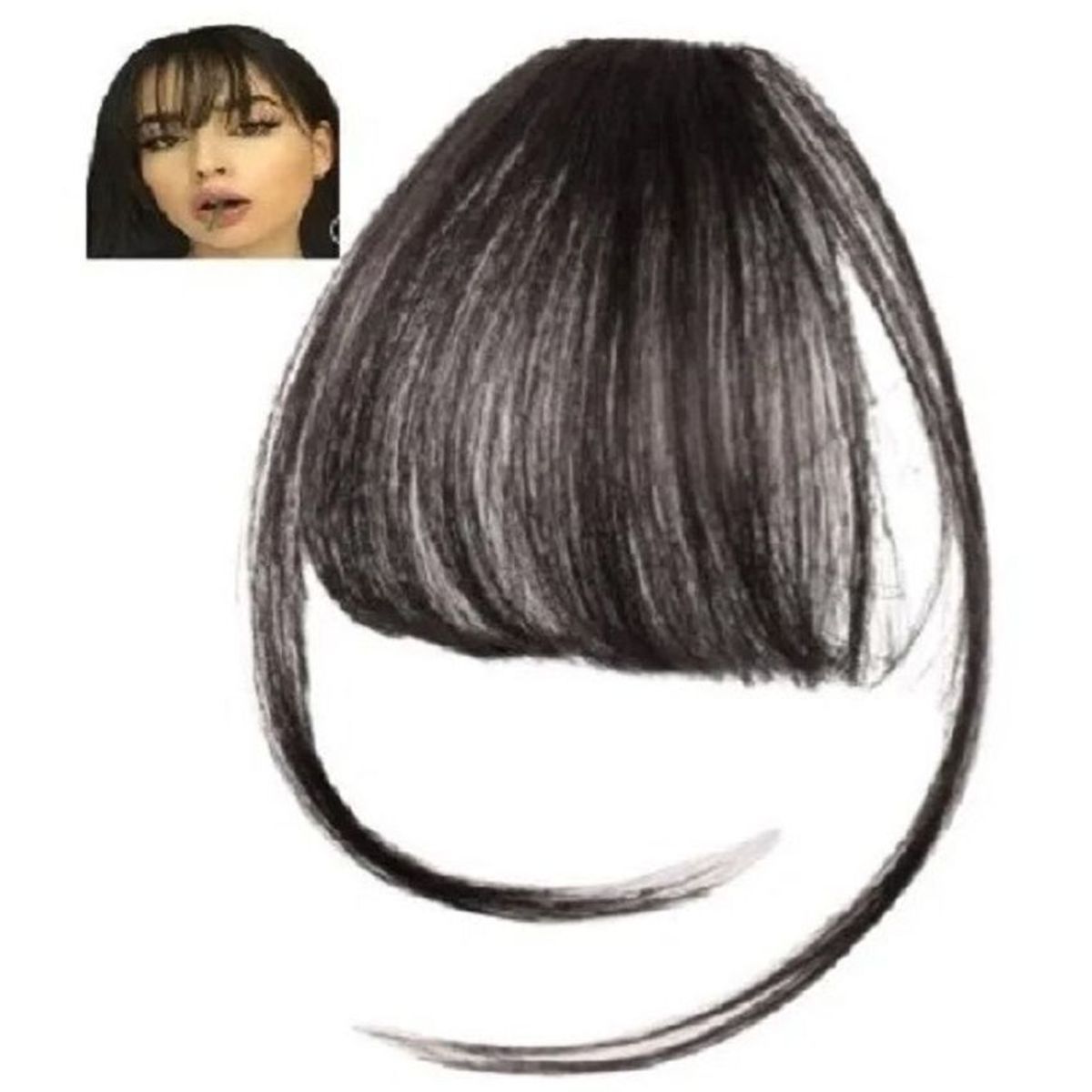 GENERICO - Capul o flequillo negro se ve muy natural