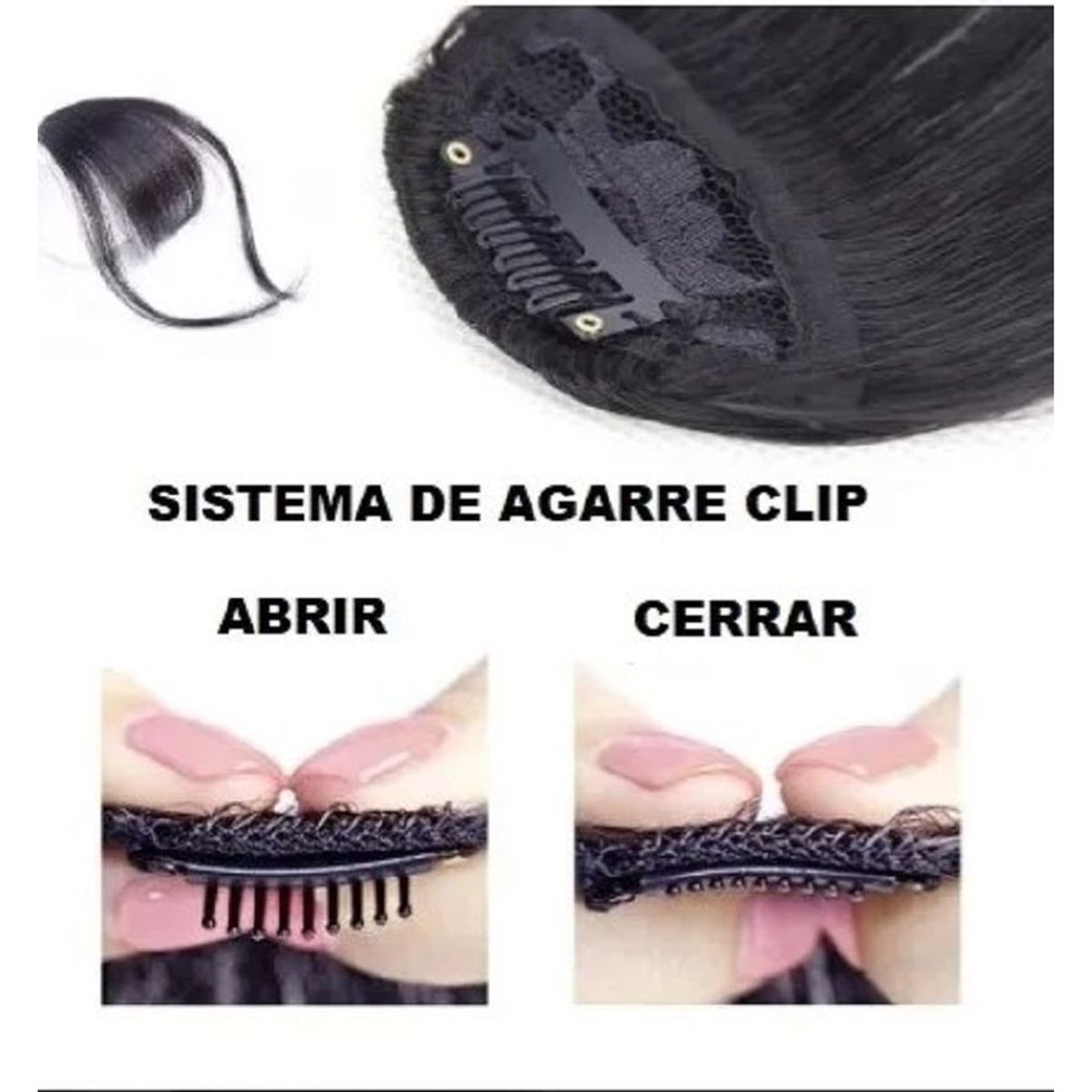 GENERICO - Capul o flequillo negro se ve muy natural