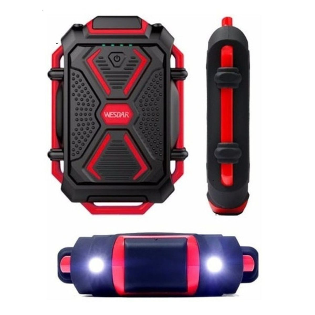 WESDAR - Power Bank 7500 MAH Resistente al Agua Golpes WESDAR S28 Rojo