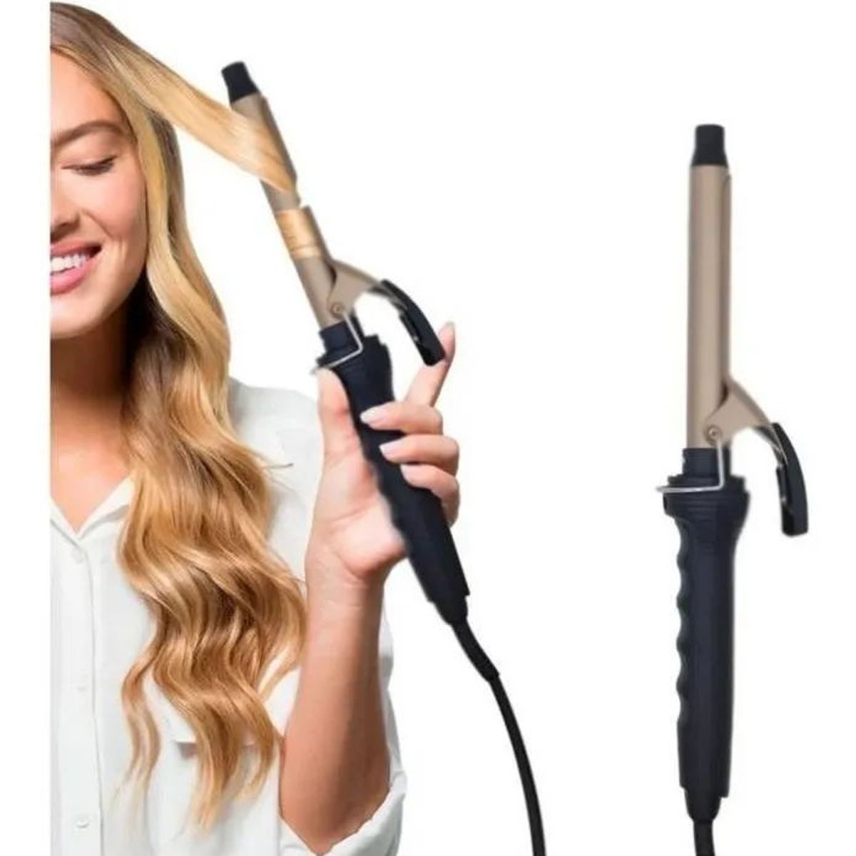 GENERICO - Pinza Rizadora Conica De Cabello Encrespador Ondulador