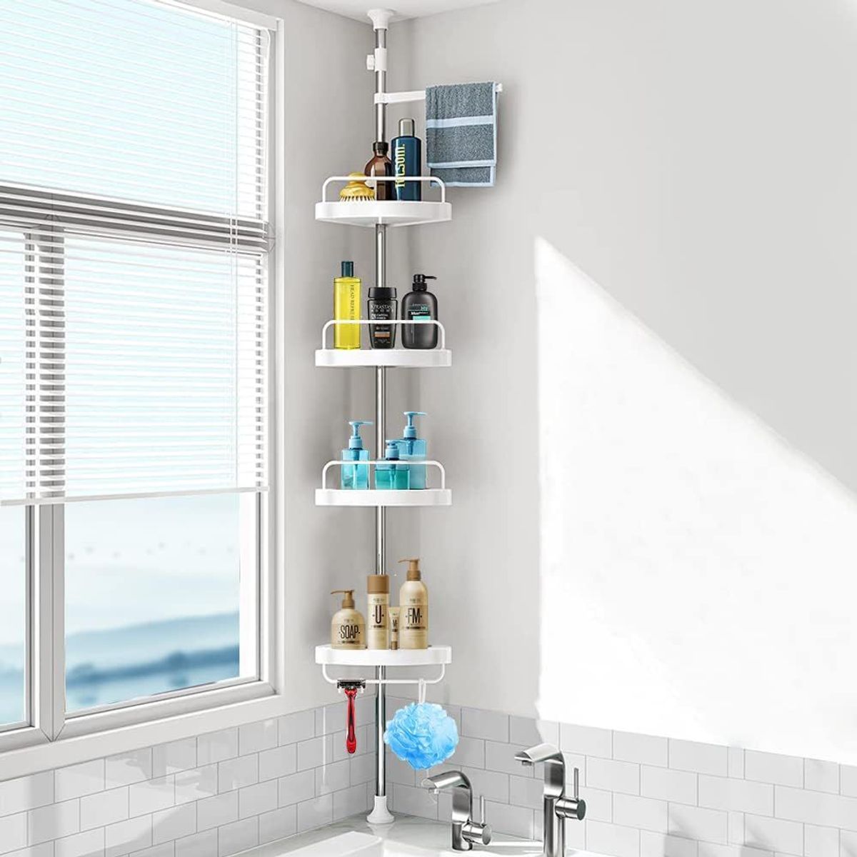 ONE PIXEL - Organizador Esquinero Multifuncional Ducha Y Baño 4 Niveles