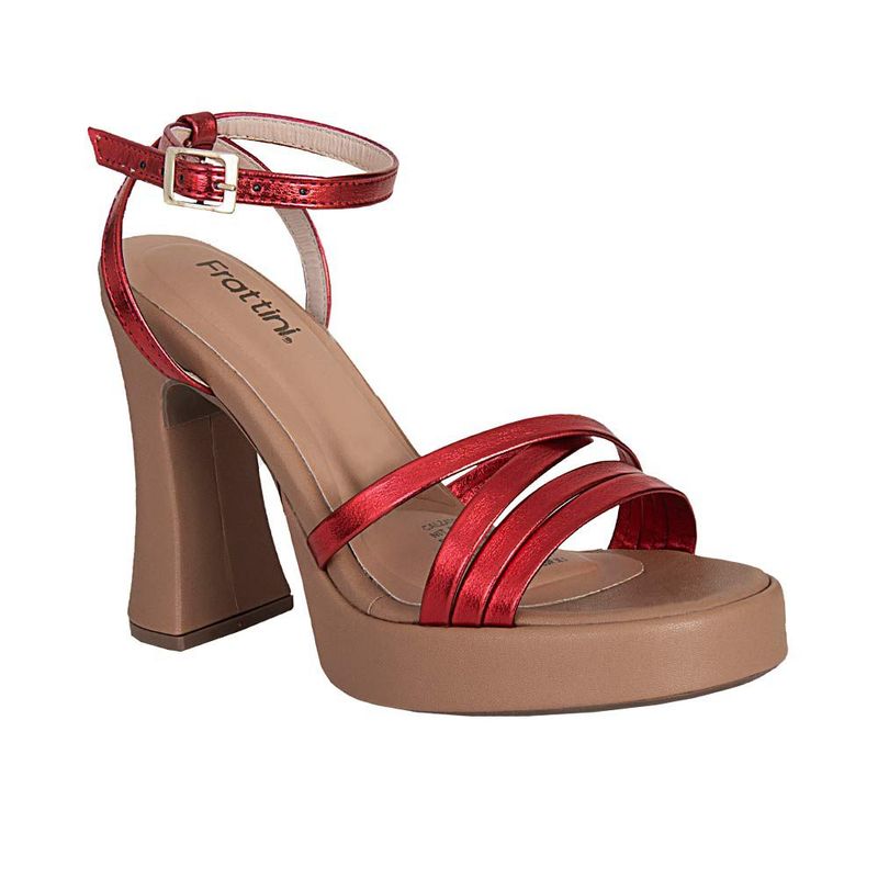 FRATTINI - Sandalia tacon de Mujer marca FRATTINI en Color ROJO  / SAND.3028