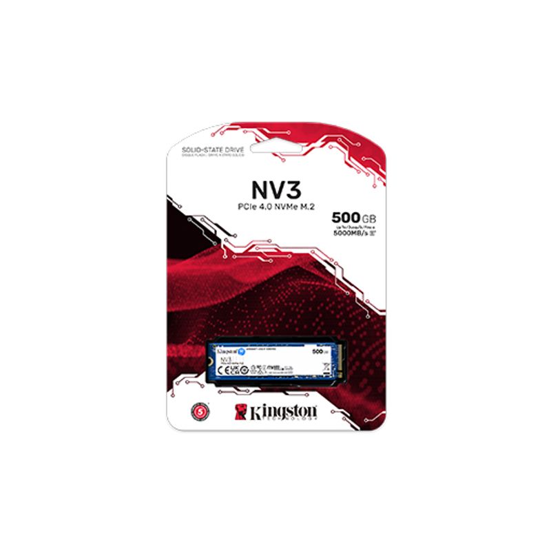 KINGSTON - DISCO DURO KINGSTON SSD M2 NVME 500GB SNV2S500G