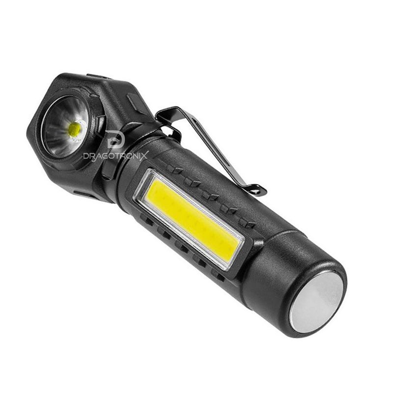 GENERICO - Linterna Minera Recargable Led Cob Tactica Manos Libres Usb