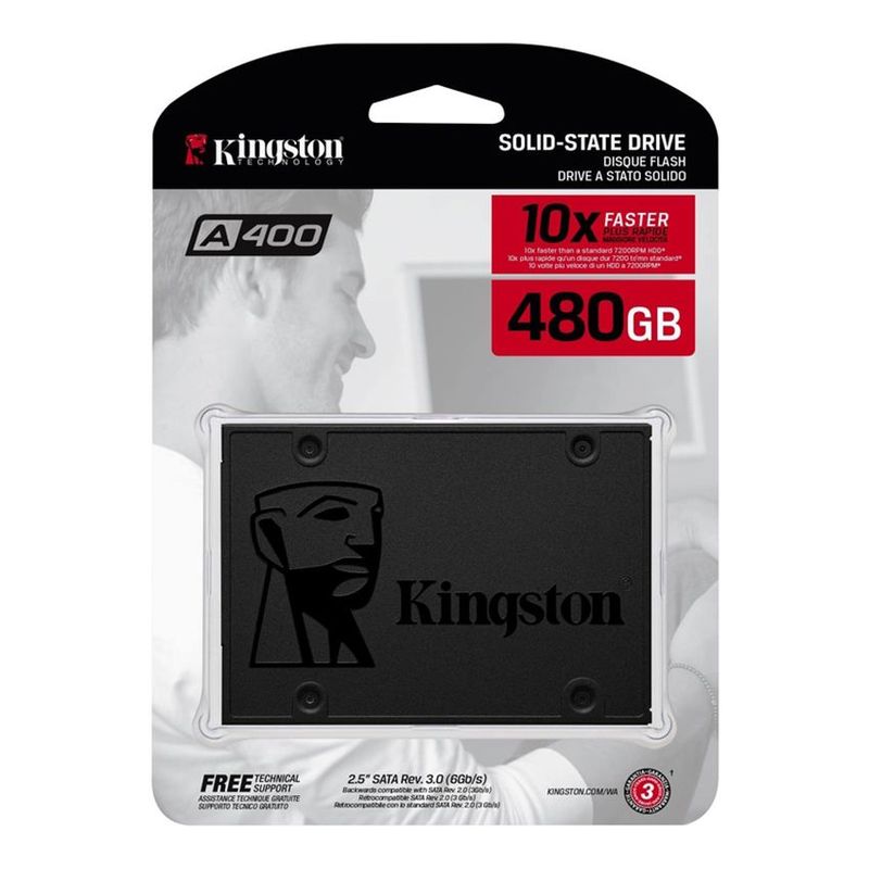 KINGSTON - Disco sólido SSD interno Kingston SA400S37480G 480GB