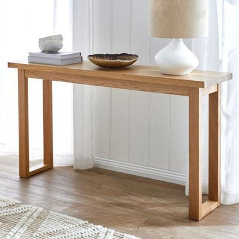 22 GRADOS DECORACION - Mesa Recibidor Hall 120x30cm Roble natural macizo
