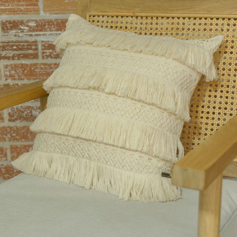 NOSSARENA - Cojin bohemio dunas 45x45cm color beige